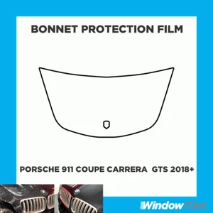 For Porsche 911 Coupe CARRERA GTS 18+ CLEAR Bonnet PPF Scratch Protection Film - Picture 1 of 3