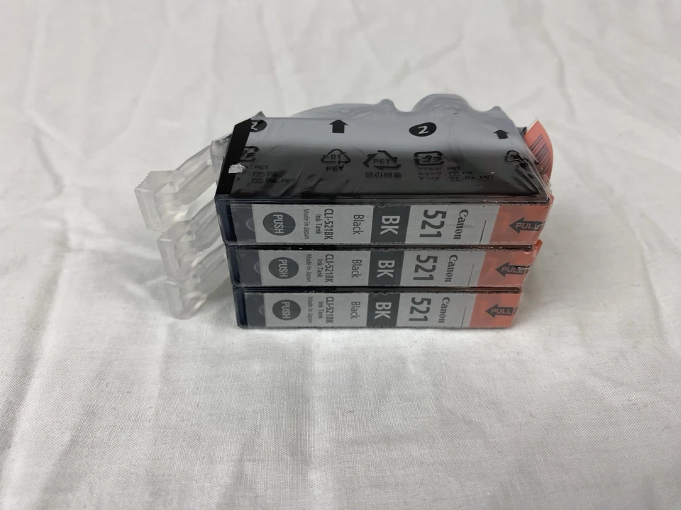 Cartucho de tinta Canon CLI-521BK x3 negro Foto 1 de 4