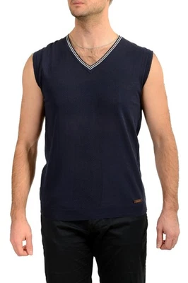 C'N'C Costume National Men's Blue V-Neck  Sweater Vest US L IT 52 - Image 1 of 4