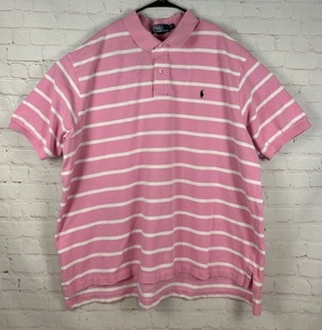 Polo Ralph Lauren Pony Logo Short Sleeve Shirt Golf Mens Size 3XL Big 3XB Pink - Picture 1 of 6