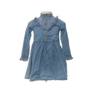 C&A, Jeanskleid, Größe: 110, Blau, Baumwolle, Blumen, Denim, Mädchen #RQT - Bild 1 von 5