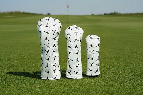 Air Jordan Head Cover White and Black Jumpman Driver, Fairway, Hybrid ...