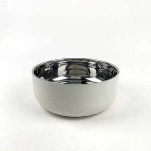Pampered Chef Insulated White Stainless Steel Serving Bowl - Picture 1 of 8
