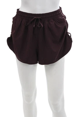Pantalones Cortos Lululemon Mujer Cincha Lateral Tirar Alto Púrpura Talla Pequeña Foto 1 de 4
