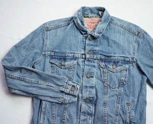 Levis Trucker Denim Jean Jacket mens Button top size S Small SLIM 72334 - Picture 1 of 8