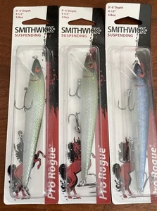 3 Smithwick Rattling Pro Rogue 4 1/2" 1/3 Oz Suspending Jerkbait S12 - Picture 1 of 1