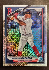 2024 Bowman Chrome #84 Ceddanne Rafaela RC Rookie Card Mega Box Mojo Refractor - Picture 1 of 2