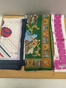 Italian Head Scarves Set Of 3 Made In Italy 100% Polyester - Picture 1 of 20