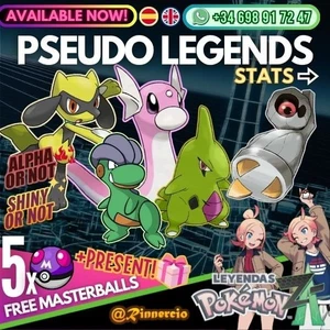Pseudo Legends Competitive Shiny Alpha Pokemon ZA Legends + 5 Free Masterballs - Picture 1 of 16