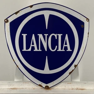 Letrero esmaltado Lancia - 45x43 cm (17,7x16,9") - Señalización única rara... - Picture 1 of 15