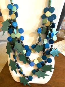 Unikat Holzkette mit 14 bemalten Schildkröten - Bild 1 von 4