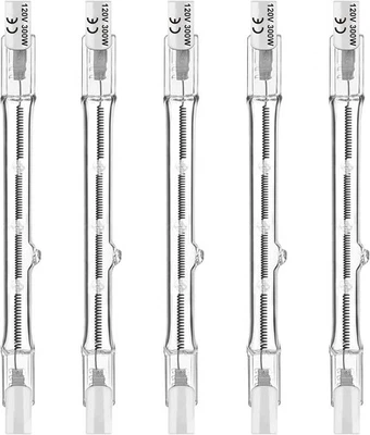 R7S Light Bulbs 300W 120V, J Type T3 Work Bulbs R7S 118mm,4.6 Inch,5 Pcs - Image 1 of 4