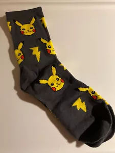 Nintendo Pokemon Pikachu High Point Character Anime Crew Socks - Picture 1 of 3