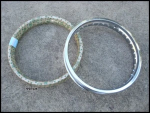 HONDA DREAM 250 305 C72 CA72 CS72 C77 CA77  FRONT & REAR WHEEL RIM METAL 2PCS - Bild 1 von 12