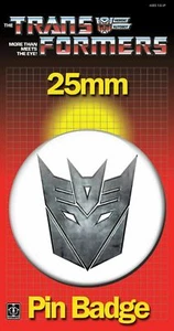 DISTINTIVO GRIGIO LOGO DECEPTICON 25mm Transformers Decepticons Autobot immagine vintage - Foto 1 di 1