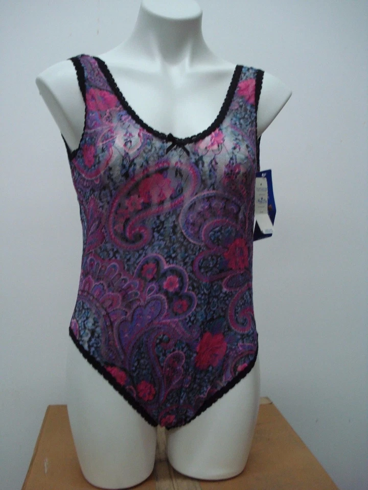 Lencería Nancy King Hecha en EE. UU. Peluche de Encaje Elástico Talla S/M Paisley #395C Foto 1 de 2