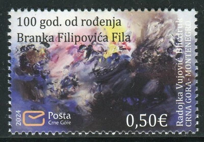 387 - MONTENEGRO 2024 - Branko Filipovic Fila - Pintor - MNH  Foto 1 de 2