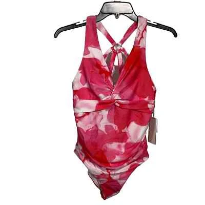 Traje de baño de una pieza Calvin Klein ROSA tie dye con tirantes espalda EE. UU. 8 Foto 1 de 4