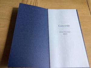 British Airways Concorde Manchester Special Flights Menu 22nd October 2003 Rare - Picture 1 of 9