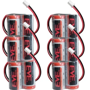 6X CR123A Pack 3.0V 1500mAh Non-rechargeable Li-ion Battery with White Plug - Picture 1 of 2