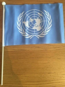 UNITED NATIONS Pack of 12 medium Hand Flags 9" x 6" 22cm x 15cm FLAG - Picture 1 of 1
