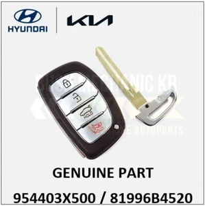 GENUINE OEM Hyundai Kia Smart Key Remote FOB Blank Key Elantra 954403X500 - Picture 1 of 2