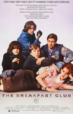 1985 The Breakfast Club Movie Poster Print Andrew Claire John Brian Allison 🍿