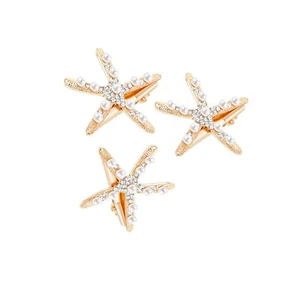 Pearl Starfish Hair Clip for Women Girls, Princess Hair Clips, Alligator Hair... - Picture 1 of 6