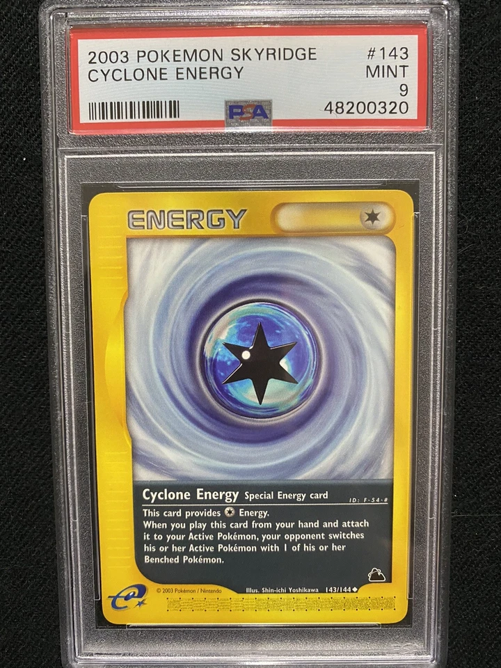 2003 Pokemon Skyridge Cyclone Energy 143/144 PSA 9 Mint - Image 1 of 1