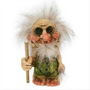 Statua Troll Portafortuna NYFORM 840008 in Latex con Bastone - Picture 1 of 3