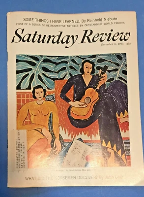 Vintage Saturday Review Magazine Nov 6, 1965 Foto 1 de 4