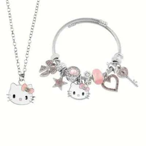 2-Piece Hello Kittyl Theme Bracelet & Necklace Set - Picture 1 of 5