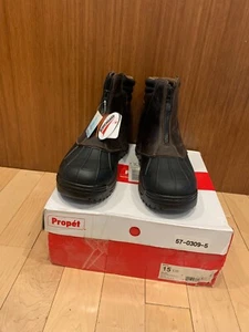 Propet Boots Mens Blizzard Mid Height Zipper M3792BRB EW Size 15 XX or 5E - Picture 1 of 14