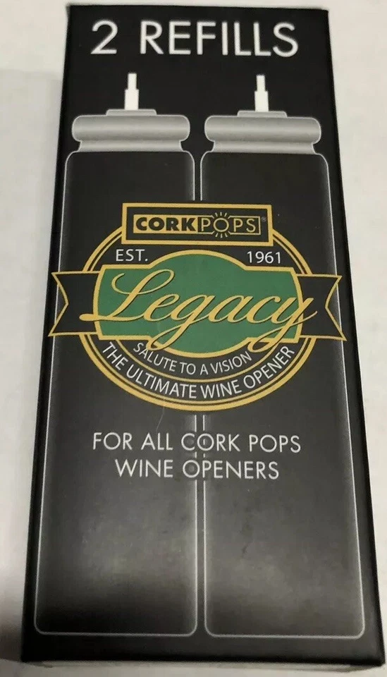 Cork Pops Refill Cartridges, 2-Pack, New, Free Shipping. - Image 1 of 1