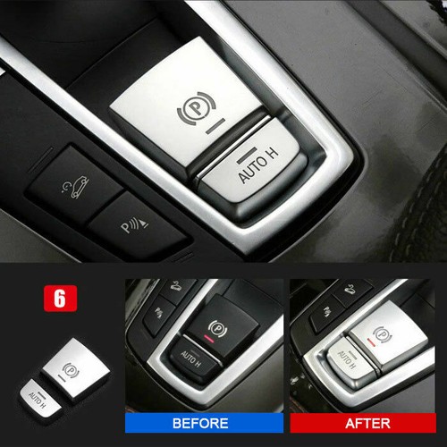 2*Car Electronic Handbrake AUTO H Button Trim For 2011-2017 BMW 5 ...