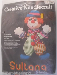 Sultana Creative Needlecraft Chuckles Hug-Me-Toy Clown Stuffed Embroidery Kit - Picture 1 of 3