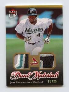 2007 Fleer Ultra DM-JE Juan Encarnacion Patch Dual Materials /25 Cardinals