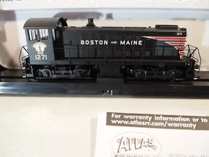 ATLAS 10003842 H.O. ALCO S-4 BOSTON & MAINE No.1271 BLACK/RED STRS / DCC+SOUND - Picture 1 of 3