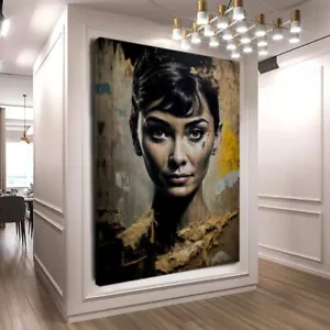 Audrey Hepburn Canvas Premium Quality Wall Art Print No Framed - Picture 1 of 3
