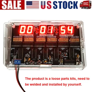 6-bit Digital Circuit Clock Kit DIY Electronic Clock Soldering Teaching Practice - Picture 1 of 23
