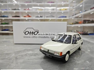 OTTO 1:18 PEUGEOT 205 JUNIOR 1988 Resin Limited Edition Diecast Model Car White - Picture 1 of 12