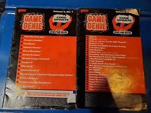 Sega Genesis Game Genie Videospiel Code Buch Updates Vol 1 #2 + Vol 2 #1 Mail - Bild 1 von 2