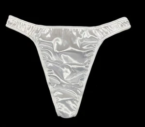 Second Skin Satin Thong White M - Picture 1 of 2
