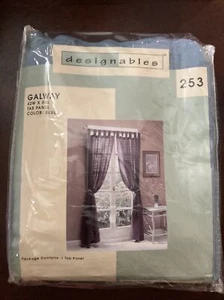 Designables Galway 42W x 84L Tab Panel Blue - Picture 1 of 5