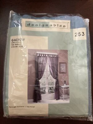 Designables Galway 42W x 84L Tab Panel Blue - Image 1 of 4