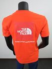 NWT Mens The North Face Box NSE Logo Short Sleeve S/S Tee T-Shirt - Red Orange