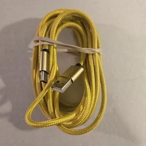 USB C Cable 10ft Fast Charge Data Transfer Sync USB A to Type-C Yellow Cord - Picture 1 of 3