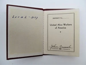 1950s United Mine Workers of America Local 3137 Union Dues Book Colonial Press - Picture 1 of 7