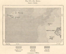 St Kilda & North Uist. Outer Hebrides. Scotland. Sketch map 1885 old