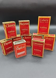 Vintage 1933 Schilling Spice Tins And Boxes Lot Of 10 Tyler's San Francisco CA  - Picture 1 of 24
